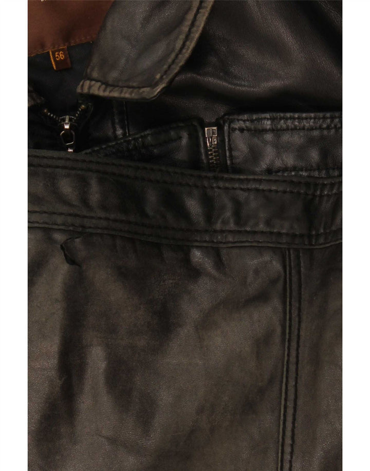 Conbipel Chaqueta de cuero para hombre IT 56 2XL Negro