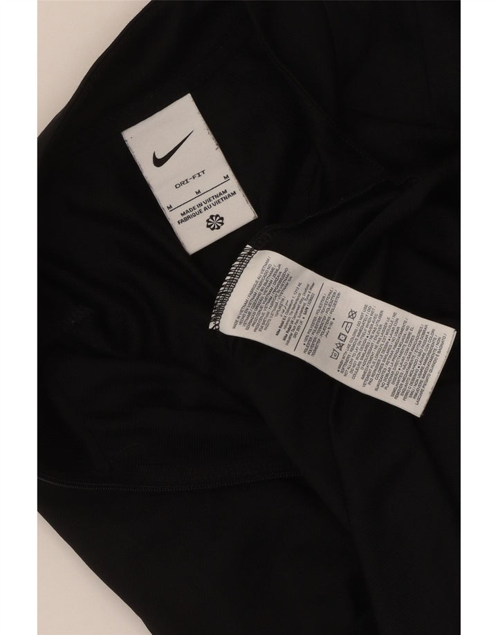 Nike Mujer Dri Fit Chándal Top Chaqueta UK 12 Mediano Negro Poliéster