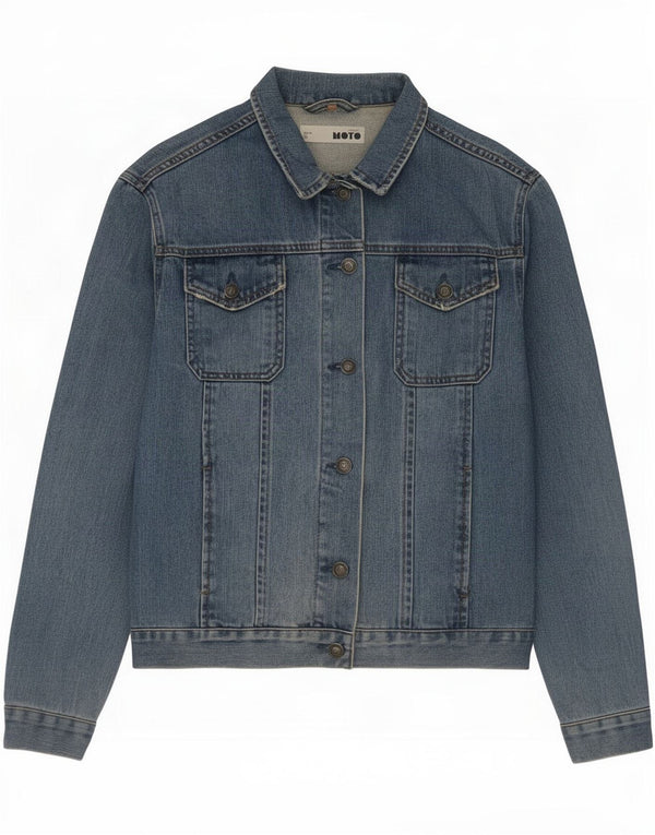 Chaqueta vaquera Moto para mujer UK 12 Algodón azul medio