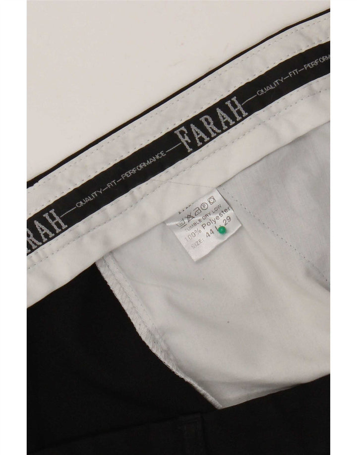 Farah Hombre Pantalón Chino Recto W44 L29 Poliéster Negro