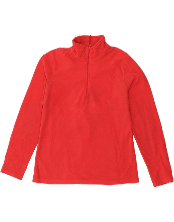 MOUNTAIN WAREHOUSE Womens Zip Neck Fleece Jumper UK 14 Medium Red Vintage Mountain Warehouse and Second-Hand Mountain Warehouse from Messina Hembry 