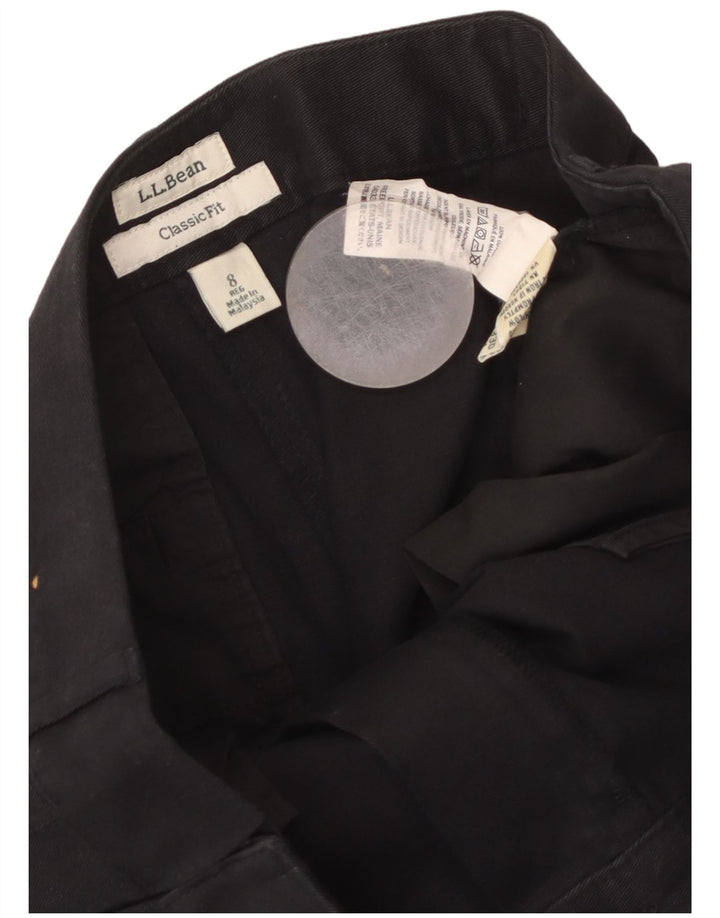 L.L.Bean Pantalones chinos rectos para mujer US 8 Medium W30 L27 Algodón negro