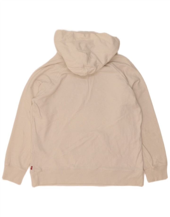 Levi's Hombre Sudadera Con Capucha Gráfica Jersey Pequeño De Algodón Blanco