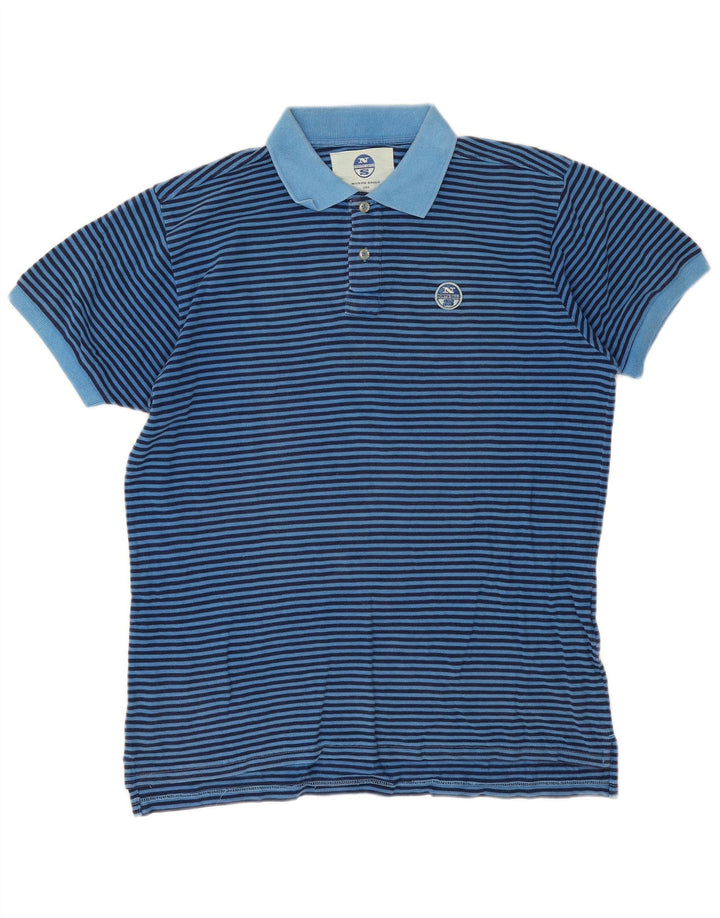 Polo North Sails Hombre De Algodón A Rayas Azul Grande