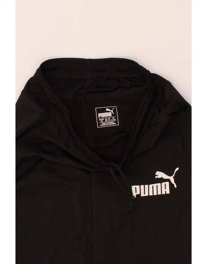 PUMA Boys Graphic Tracksuit Trousers 11-12 Years Large Black Vintage Puma and Second-Hand Puma from Messina Hembry 