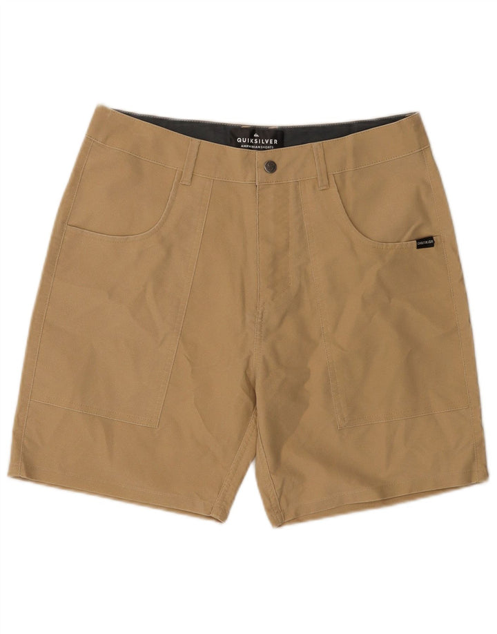 Quiksilver Pantalones cortos casuales anfibios para hombre W30 Poliéster beige medio