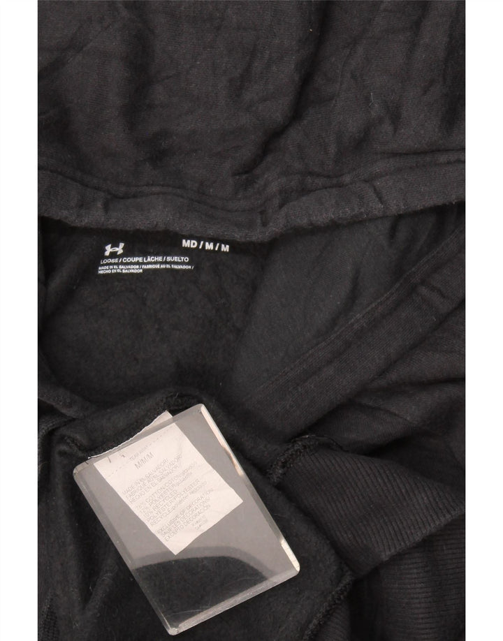 Under Armour Jersey con capucha para hombre, talla mediana, algodón negro
