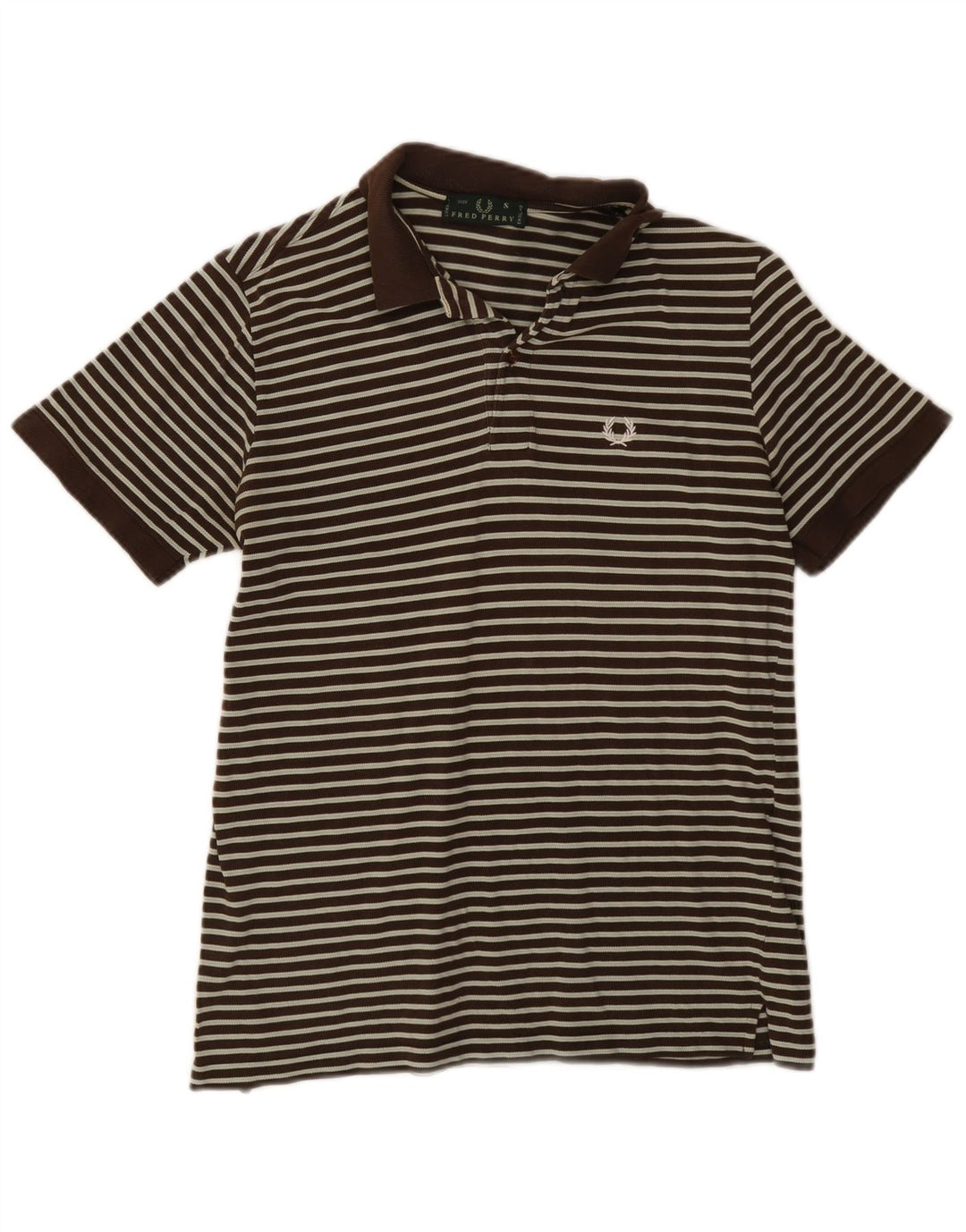 Polo Fred Perry Hombre Pequeño Algodón A Rayas Marrón