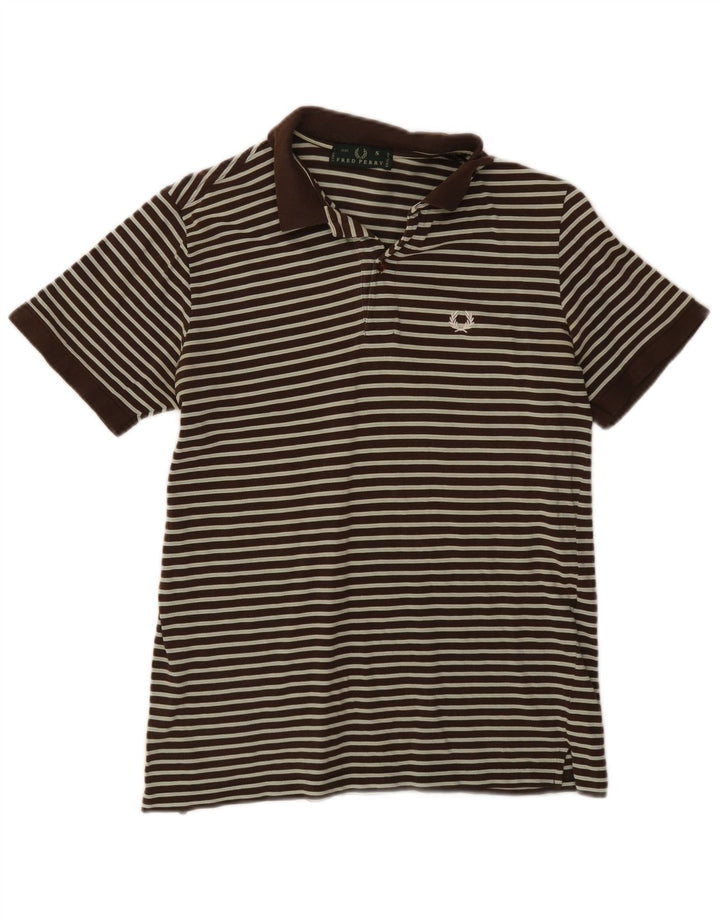 Polo Fred Perry Hombre Pequeño Algodón A Rayas Marrón