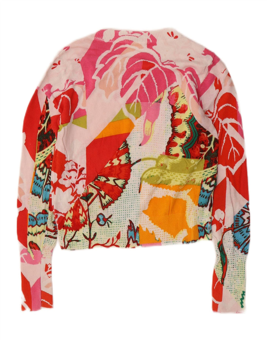 Desigual Jersey de cuello redondo para mujer UK 10 Small Multicolor Floral