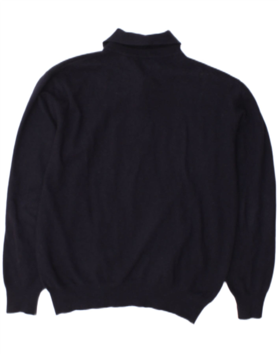 Jersey Hombre Trussardi Jeans Polo Cuello Lana Medio Azul Marino