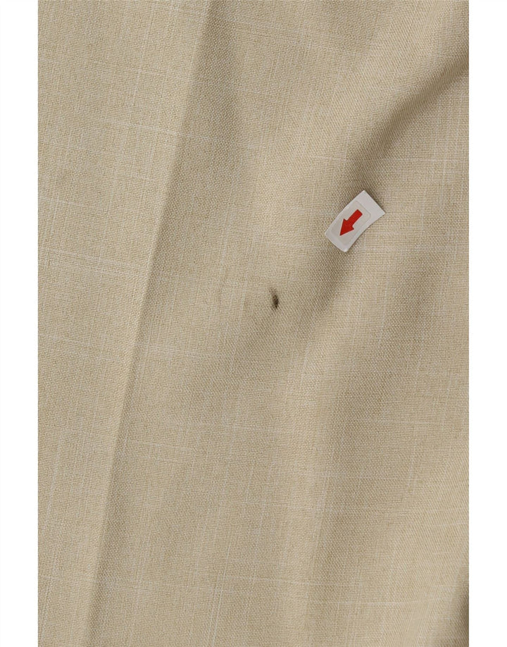 Marks & Spencer Pantalones de traje rectos de corte regular para hombre W38 L31 Cuadros beige