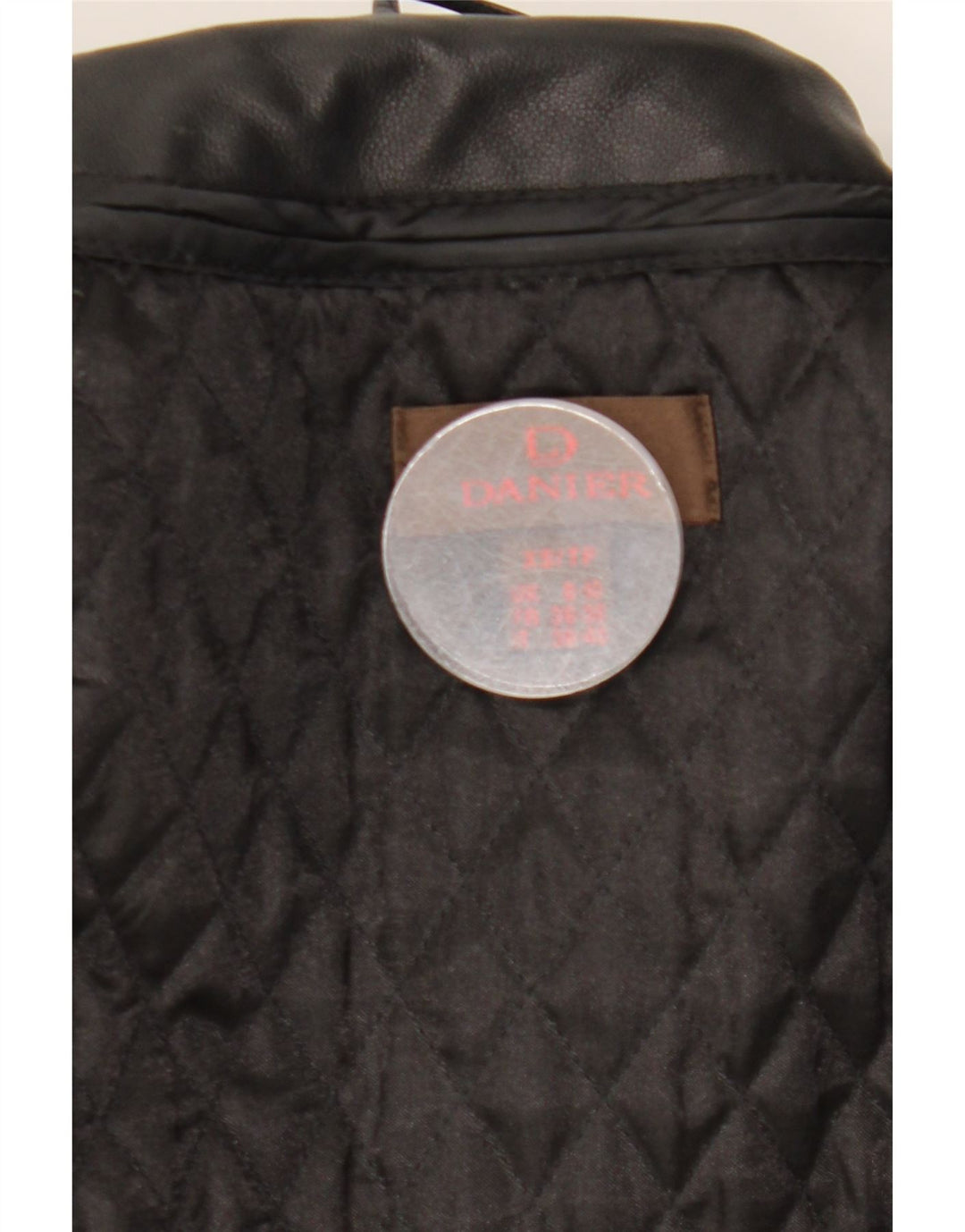Danier Chaqueta de cuero con capucha para mujer UK 8/10 Small Black Leather