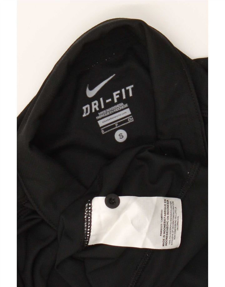 Nike Polo Dri Fit para hombre pequeño poliéster negro