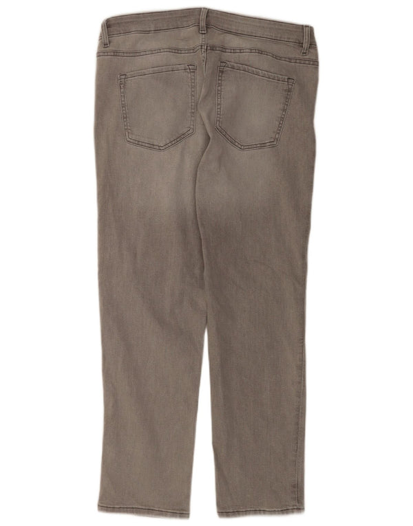 Marks & Spencer Vaqueros rectos The Sienna para mujer, talla 40, talla grande, W34 L27, color gris