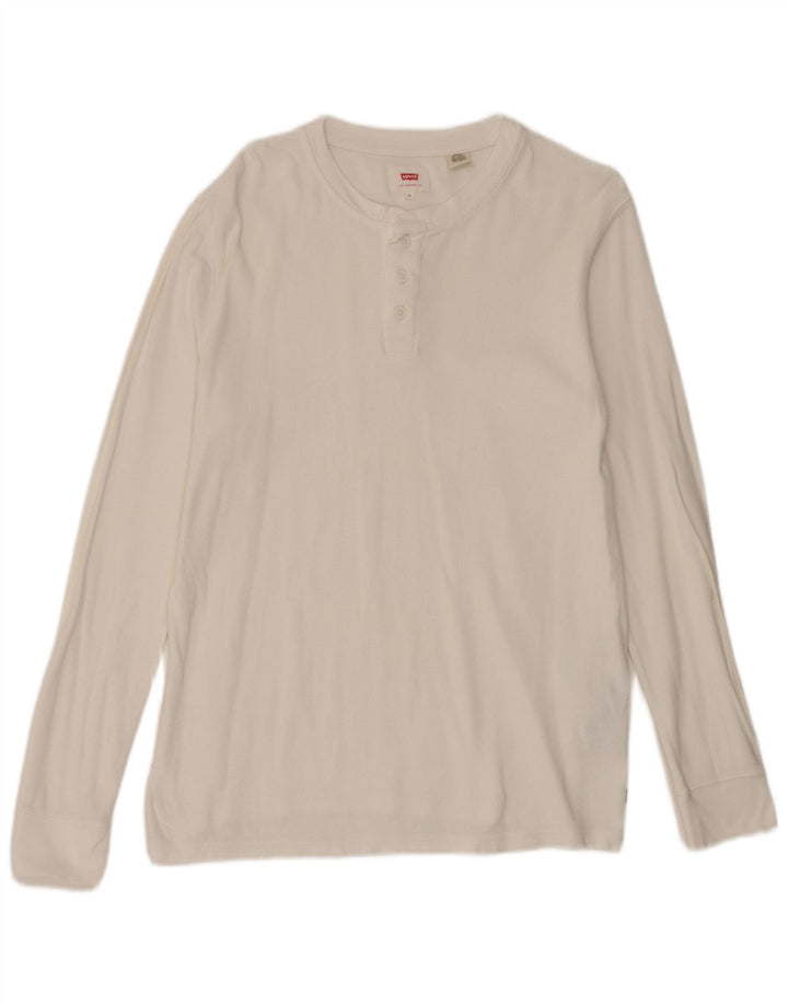 Levi's Hombre Top Manga Larga Algodón Blanco Mediano