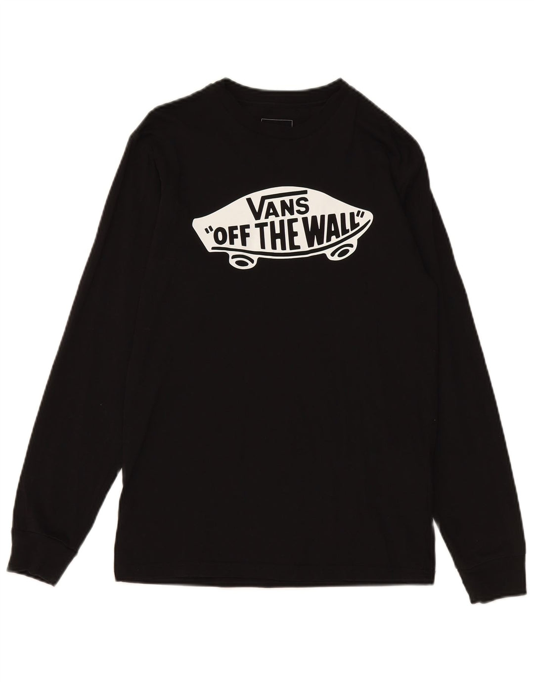 VANS Mens Classic Fit Graphic Top Long Sleeve Small Black Cotton