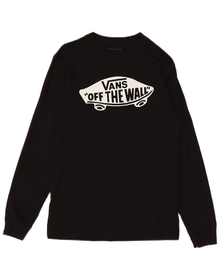VANS Mens Classic Fit Graphic Top Long Sleeve Small Black Cotton