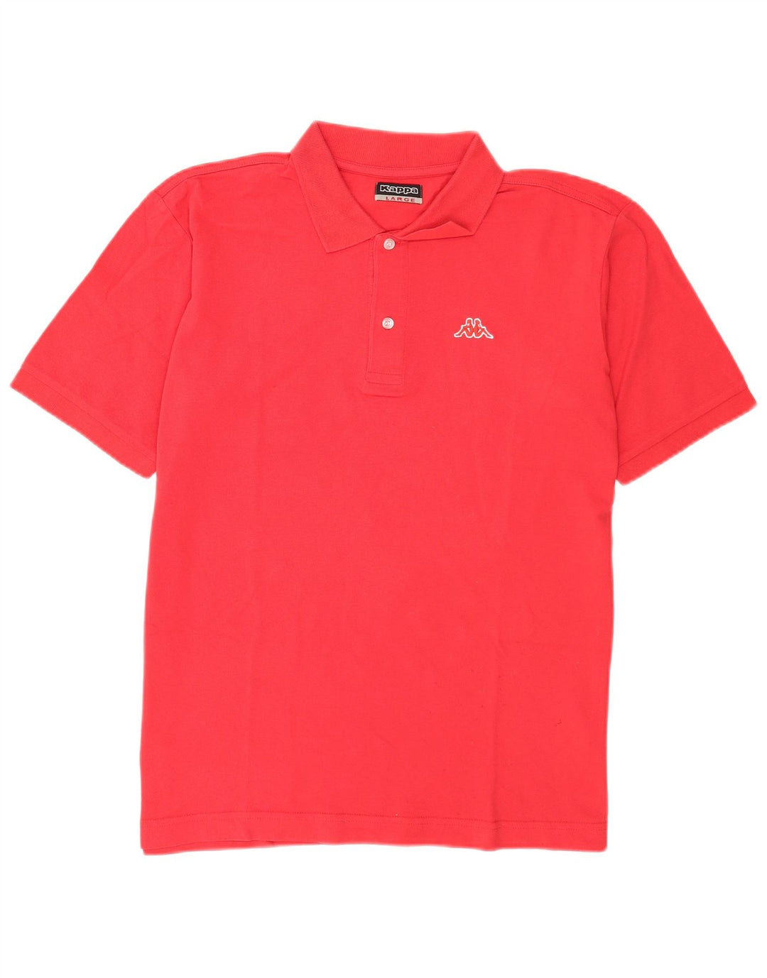 Kappa Polo Hombre Grande Rojo Algodón