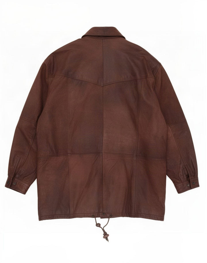 CLASSIC Chaqueta de cuero para hombre ES 42 XL Marrón