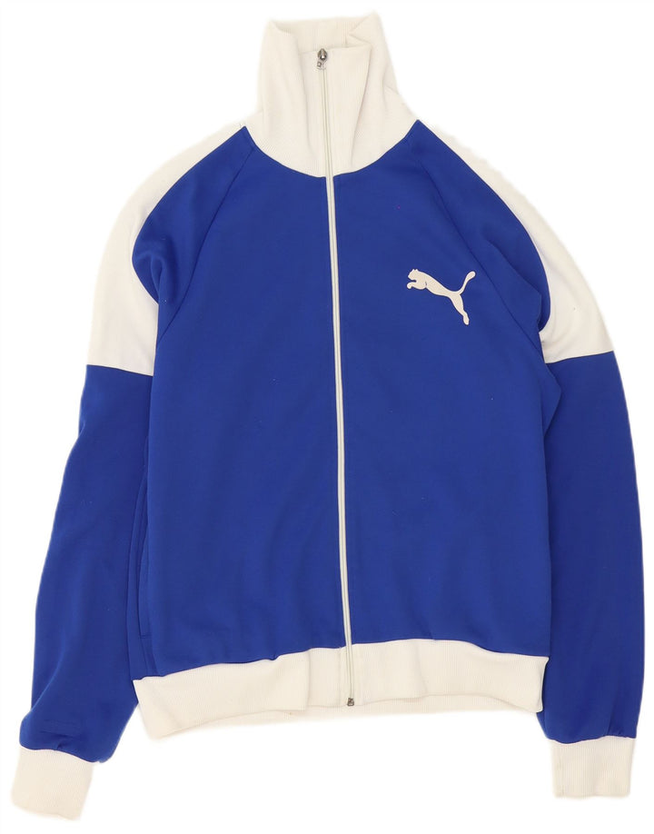 Puma Chaqueta De Chándal Con Estampado Gráfico De Poliéster Color Block En Azul Medio