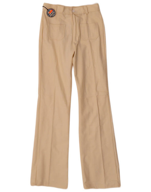 Vintage Womens Straight Casual Trousers IT 40 Small W26 L33 Beige