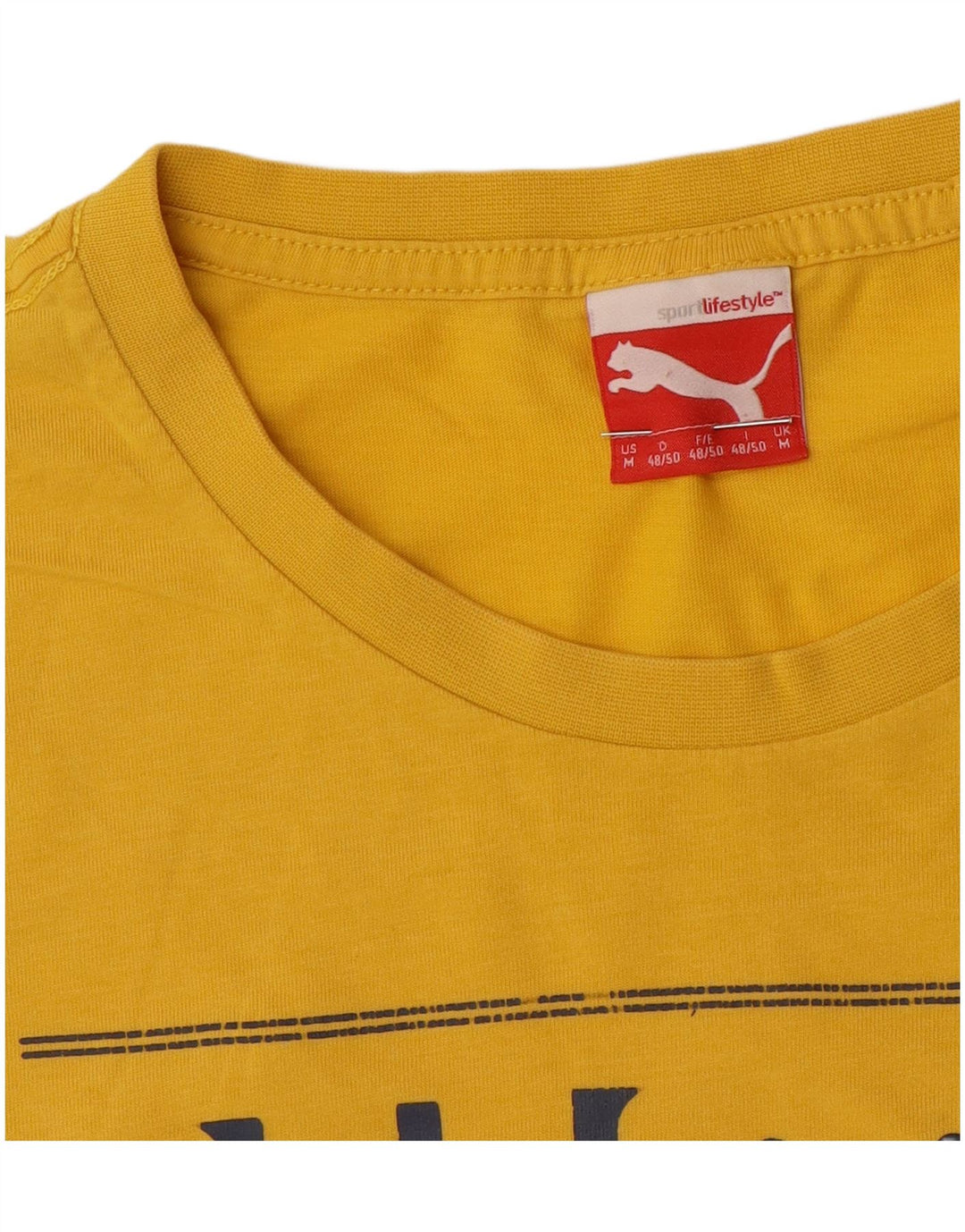 Puma Camiseta Gráfica Para Hombre Top Medium Amarillo