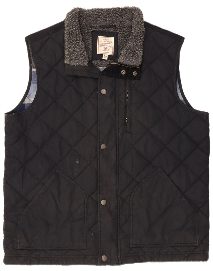 Chaleco acolchado para hombre Fat Face UK 42 XL Poliéster negro
