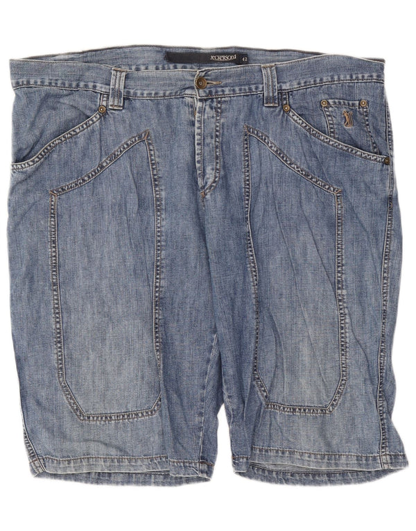 Jeckerson Pantalones cortos de mezclilla para hombre W42 2XL Algodón azul