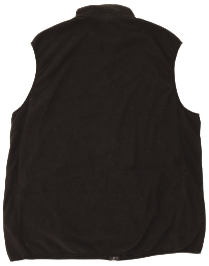 Marks & Spencer Chaleco polar para hombre UK 44 2XL Poliéster negro