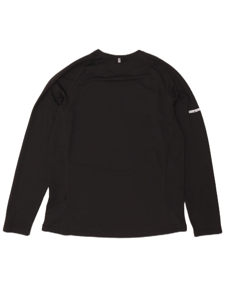 Nike Dri Fit Top manga larga para hombre poliéster negro grande