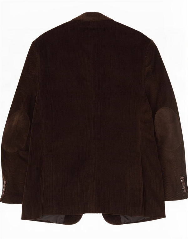 Vintage hombres 3 botones pana Blazer chaqueta IT 54 2XL algodón marrón