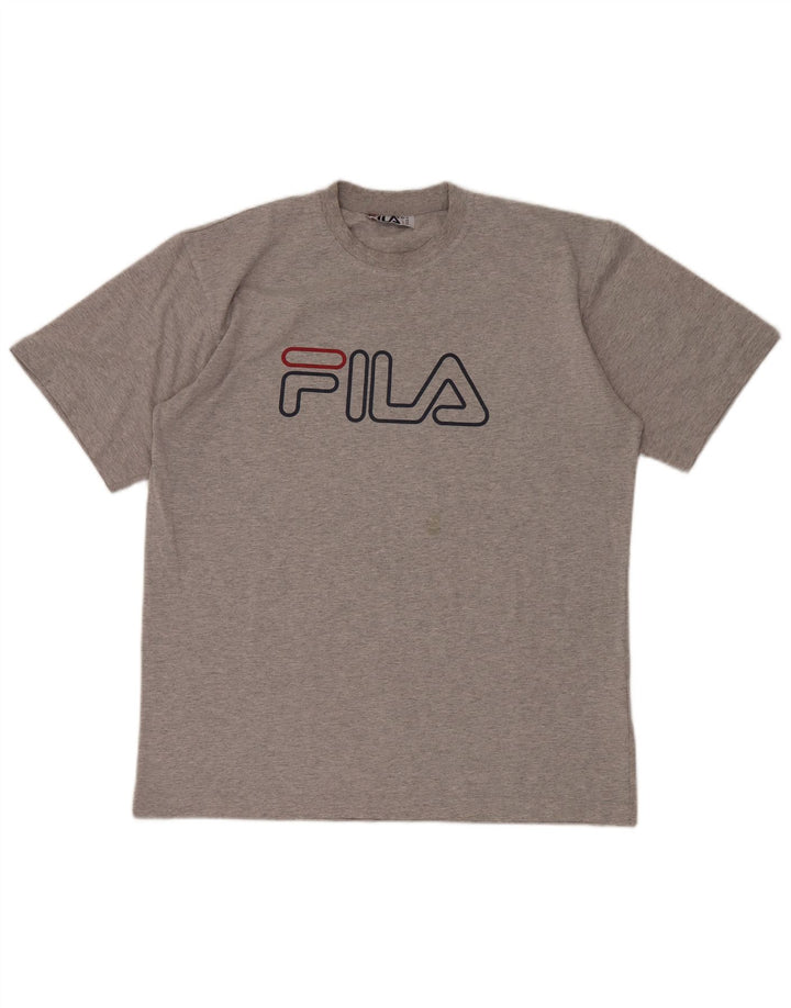 FILA Camiseta gráfica para hombre Top Algodón gris medio