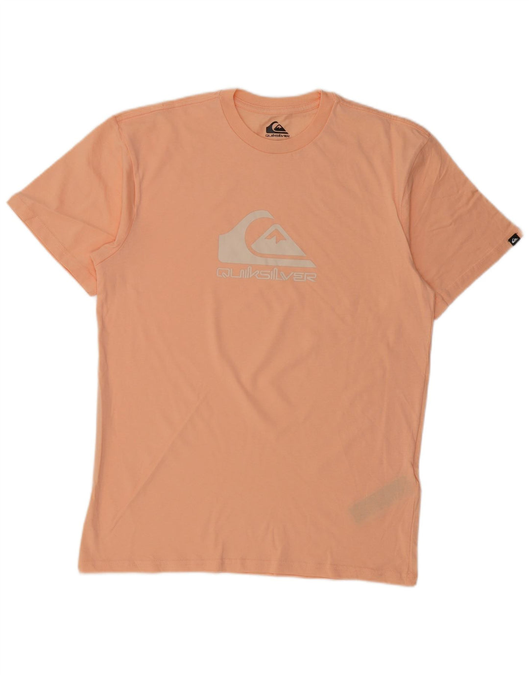 QUIKSILVER Camiseta gráfica de ajuste regular para hombre Top de algodón rosa medio