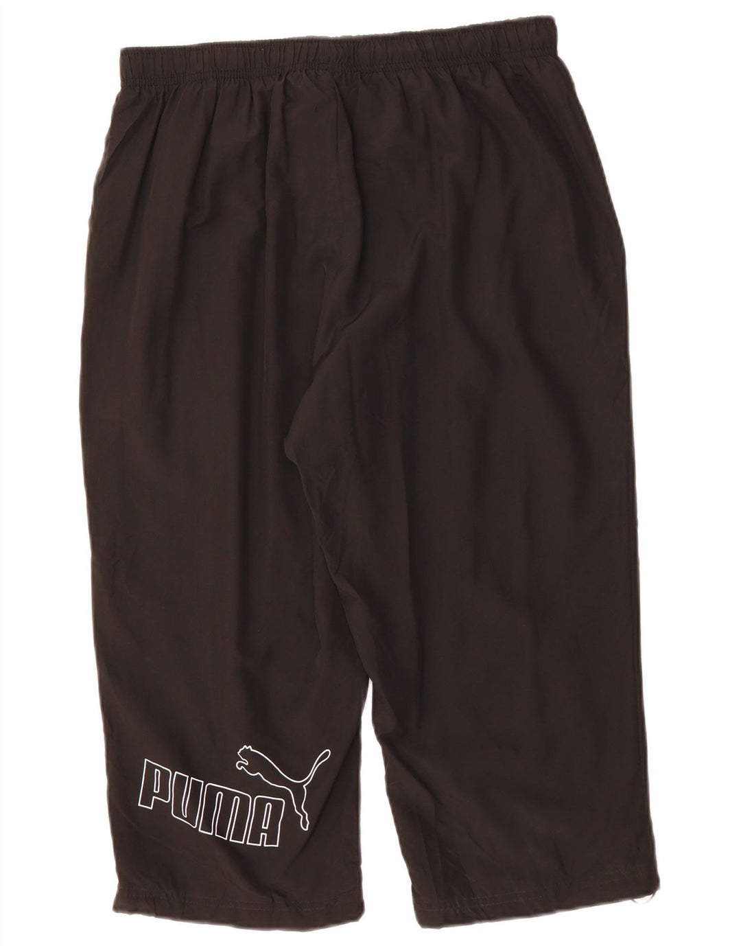 PUMA Pantalones de chándal capri gráficos para hombre, poliéster negro grande