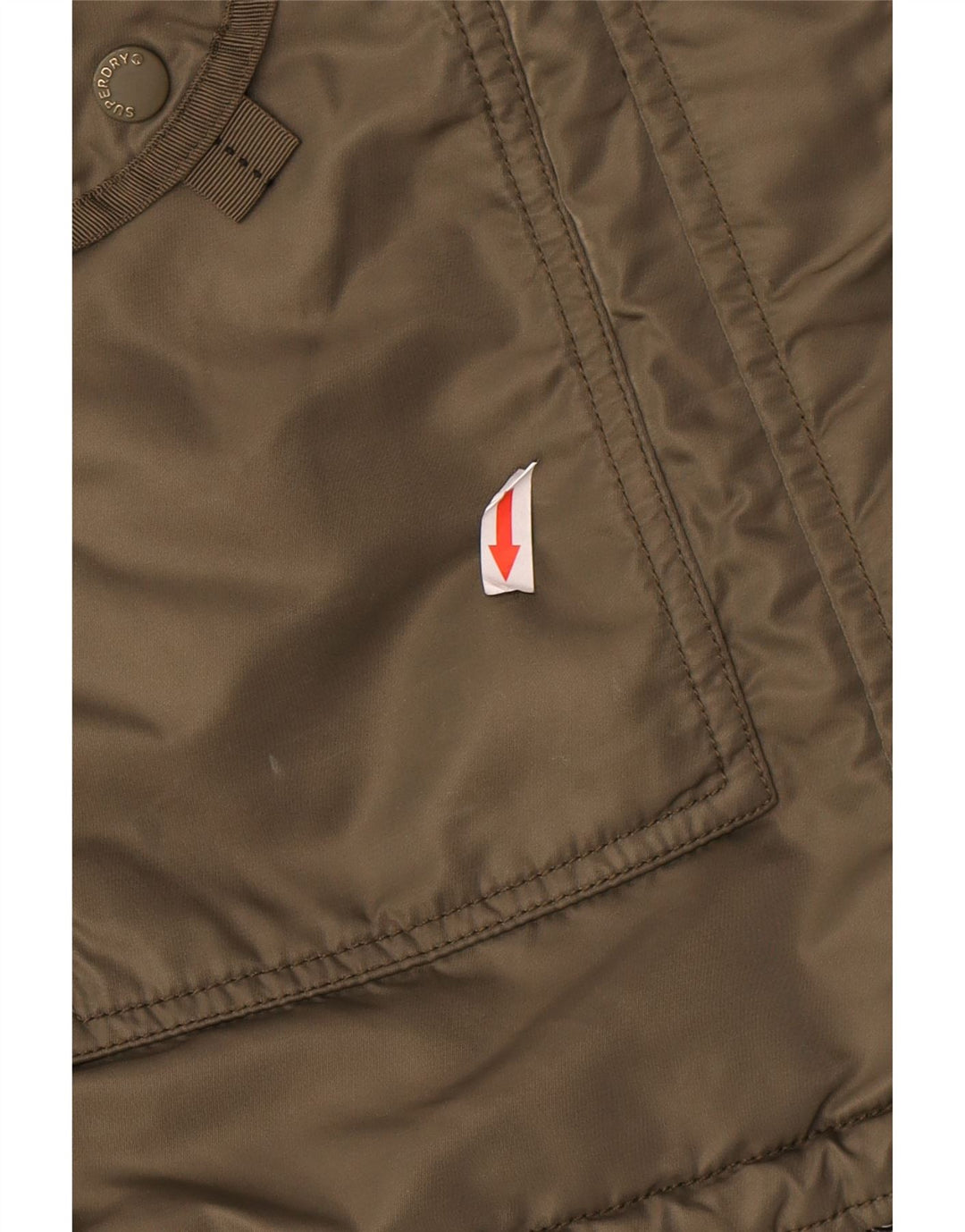 Superdry Parka con capucha para mujer, talla 40, poliéster verde pequeño