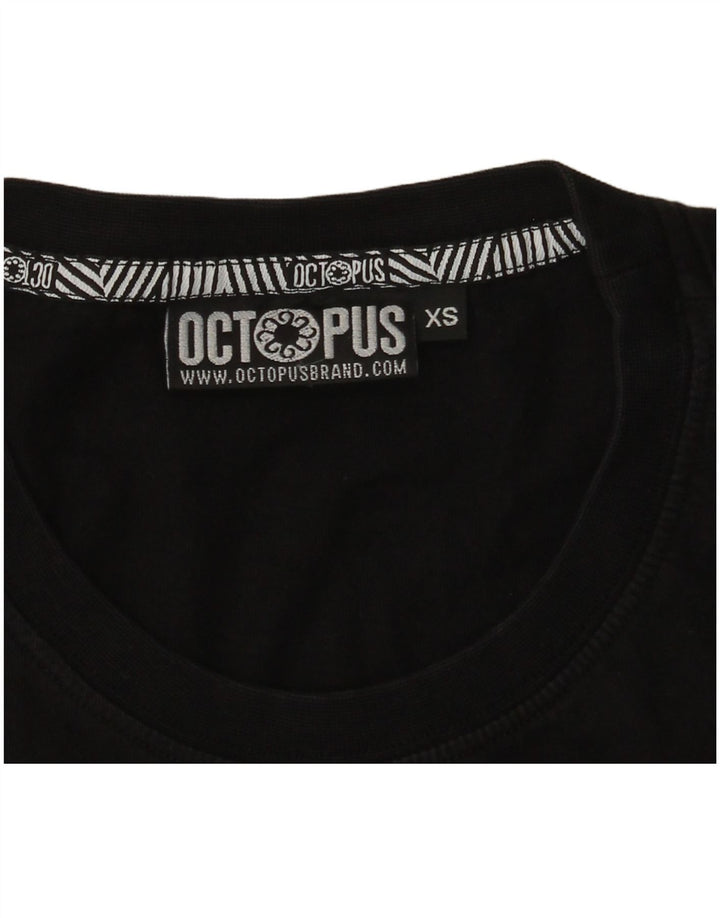 Octopus Camiseta gráfica para hombre Top XS Black Geométrico
