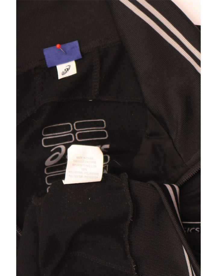 Asics Hombre Regular Fit Chándal Top Chaqueta Medium Black Colourblock Sports