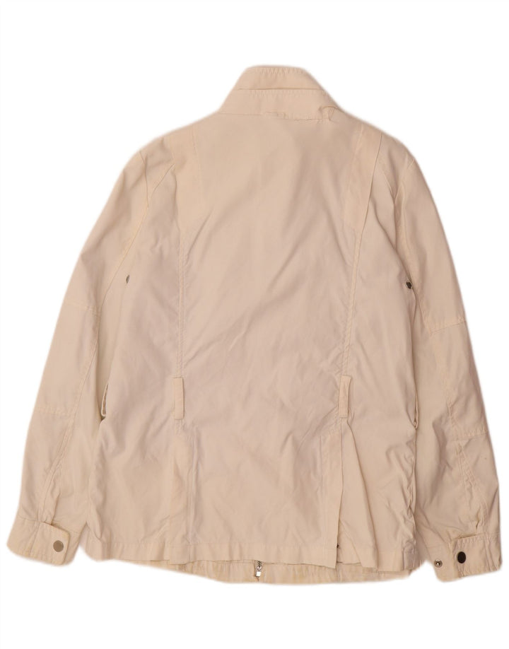 Zara Mujer Chaqueta Utilitaria UK 46 Grande Off White Nylon