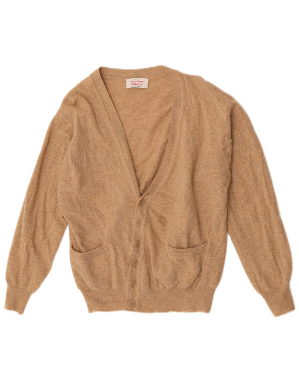 Benetton Cárdigan De Mujer UK 46 Large De Lana De Cordero Marrón