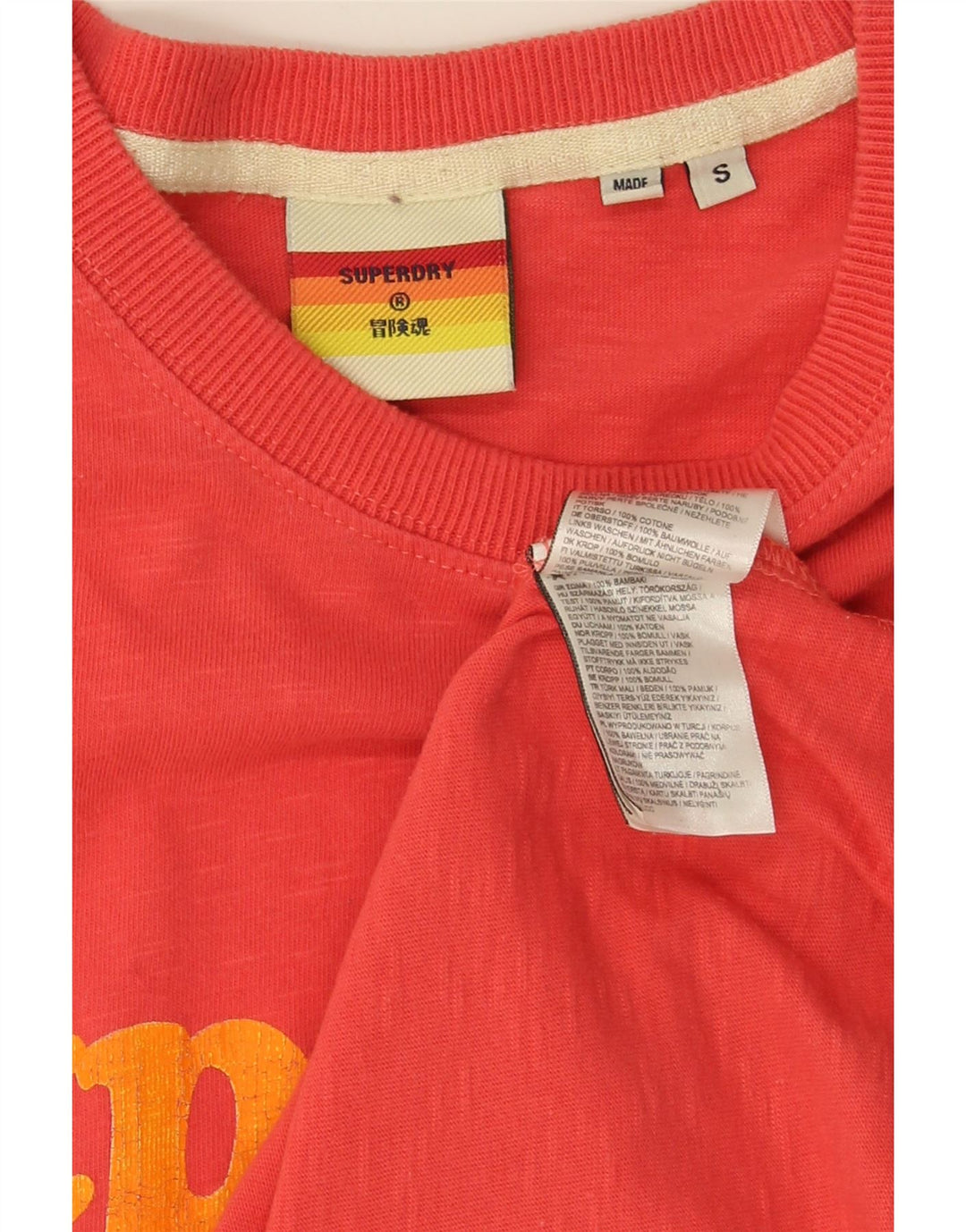 Superdry Camiseta Gráfica Para Hombre Top Pequeño De Algodón Rojo