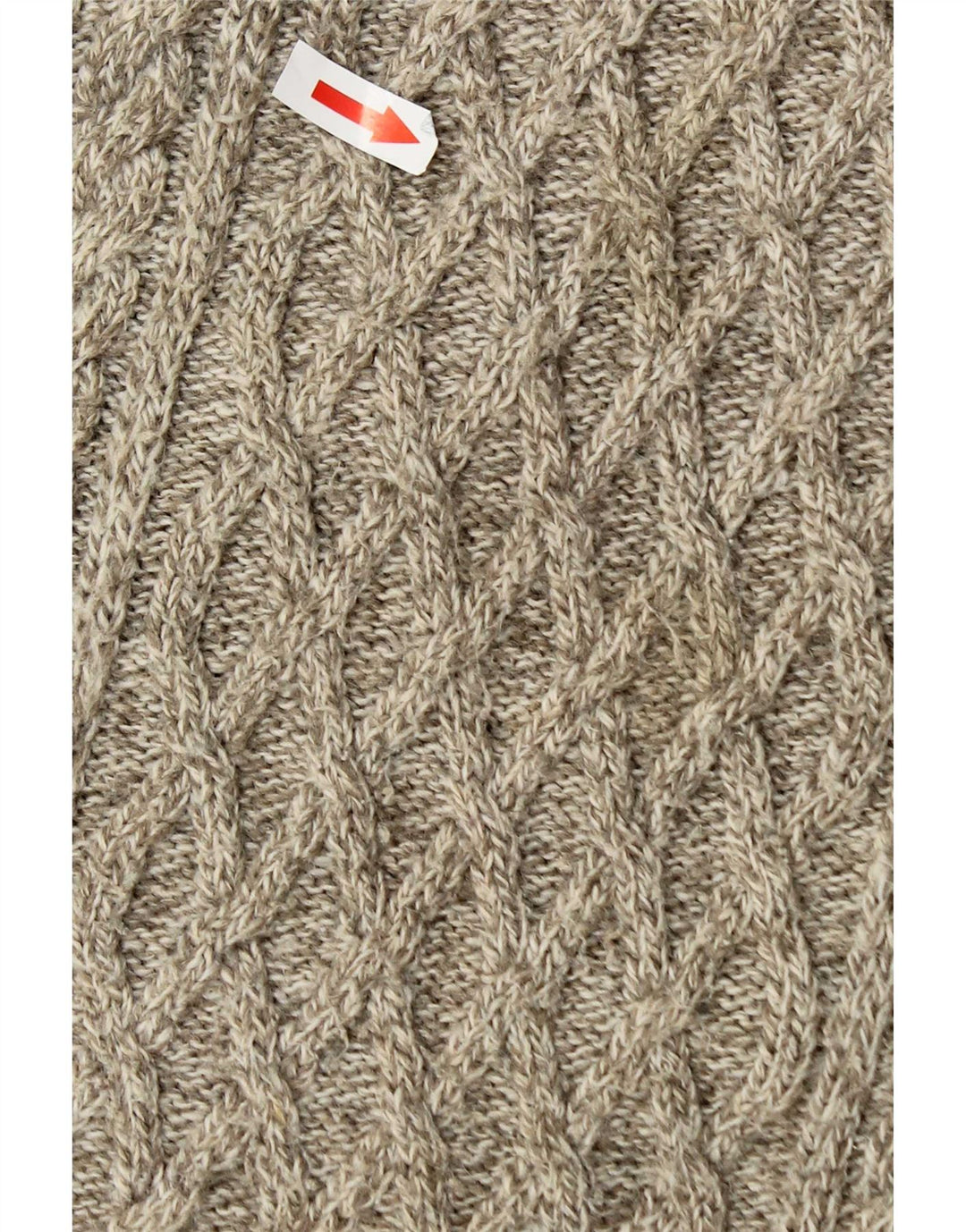 Zara Hombre Jersey Con Cuello Chal Acrílico Moteado Beige Medio