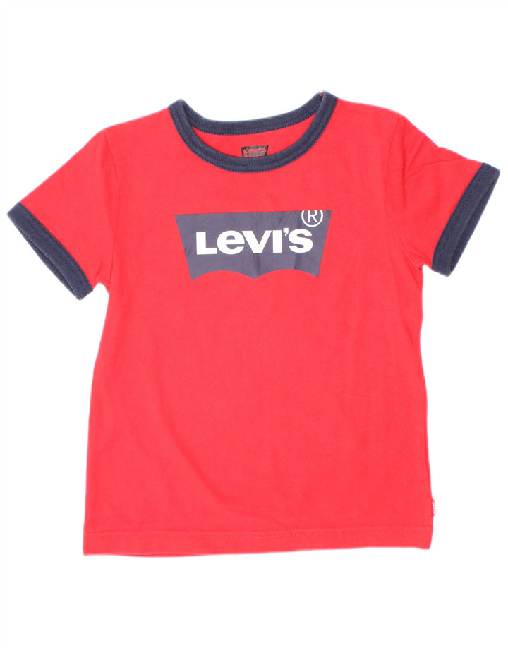 Levi's Camiseta gráfica para niños 3-4 años Rojo Colorblock