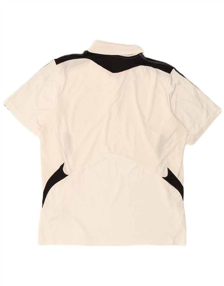 ADIDAS Polo Climacool para hombre XL Blanco Colorblock Poliéster