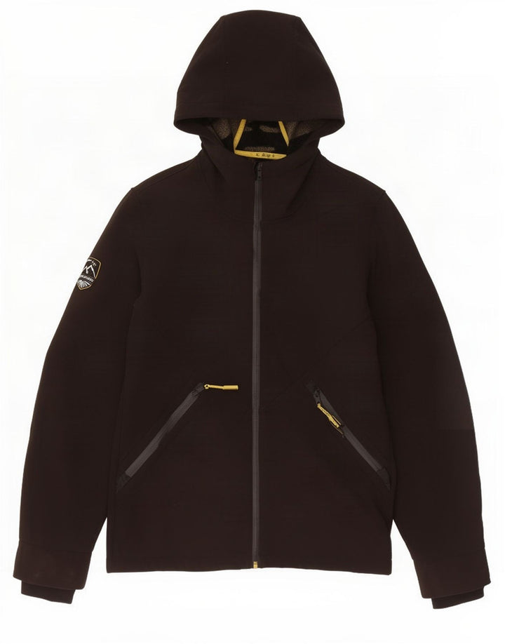 Superdry Chaqueta cortavientos con capucha para hombre UK 36 Small Poliéster negro