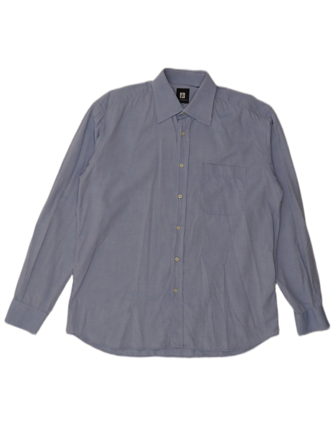 Camisa Roccobarocco para hombre talla 41 16 algodón azul grande