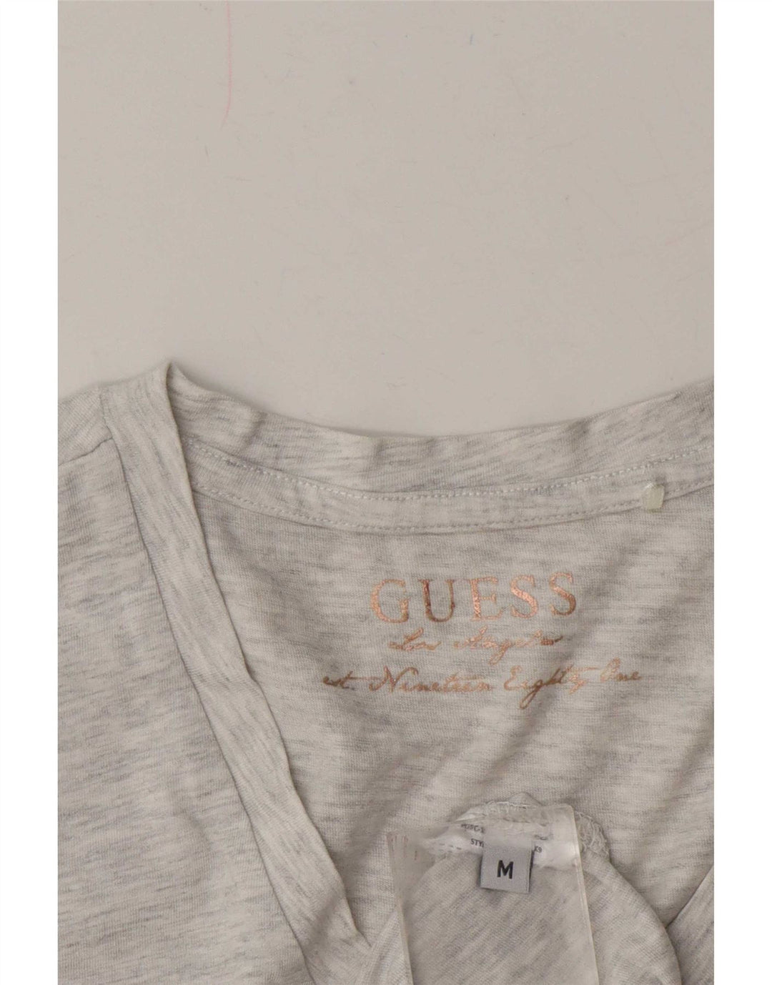Guess Camiseta gráfica para mujer Top UK 44 Gris medio moteado