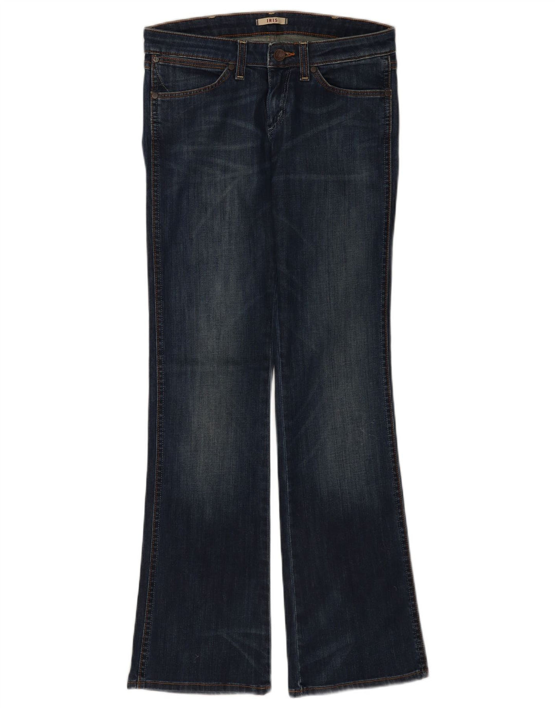Vaqueros Wrangler Mujer Iris Bootcut W27 L32 Algodón Azul Marino