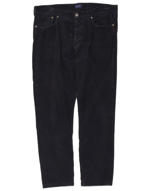 Gant Pantalones de pana ajustados para hombre W34 L28 Algodón azul marino