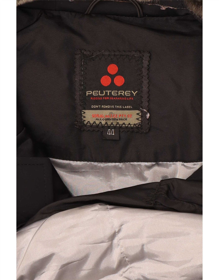 PEUTEREY Abrigo acolchado con capucha para mujer EU 44 XL Poliamida negra